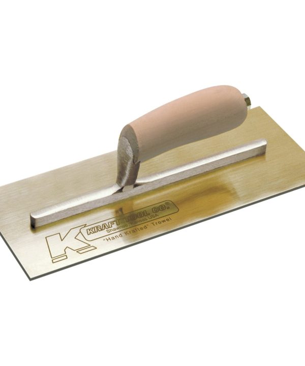 Kraft Tool PL457 11-1/2" x 4-3/4" Golden Stainless Steel Finish Trowel with Camel Back Wood Handle Cheap Fake