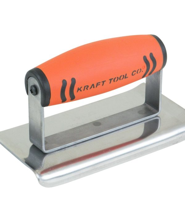 Kraft Tool CF173PFC 6" x 4" 3/8"R Stainless Steel Curved Ends Cement Edger with ProForm Handle Free Shipping Genuine