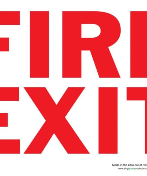 ZING FIRE EXIT, 7X10, Glow, PL View