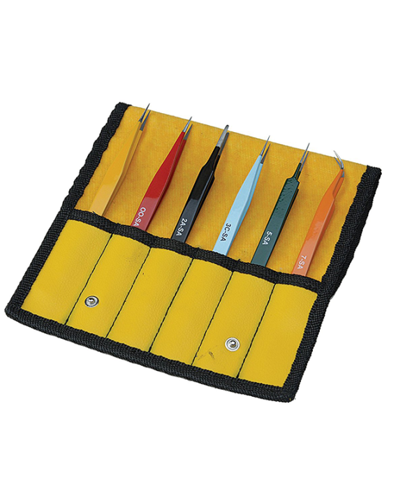 Aven 18480EZ Stainless Steel E-Z Pik Tweezer Set, 6 Piece Online Online High Quality
