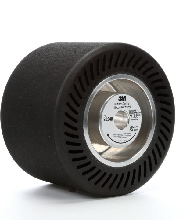 3M Rubber Slotted Expander Wheel 28348, 5 in x 3-1/2 in 5/8 in ArborHole Low Cost Online