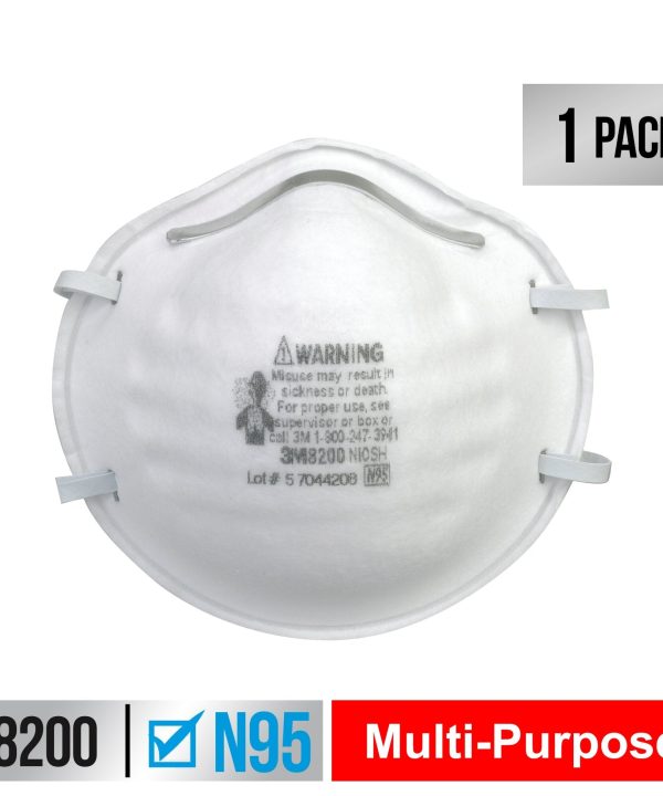 3M Sanding and Fiberglass Respirator N95 Particulate, 8200H1-DC, 1each/pack Clearance Purchase