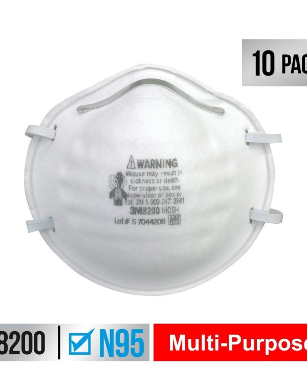 3M Sanding and Fiberglass Respirator N95 Particulate, 8200H10-DC, 10eaches/pack 2025 New Sale Online