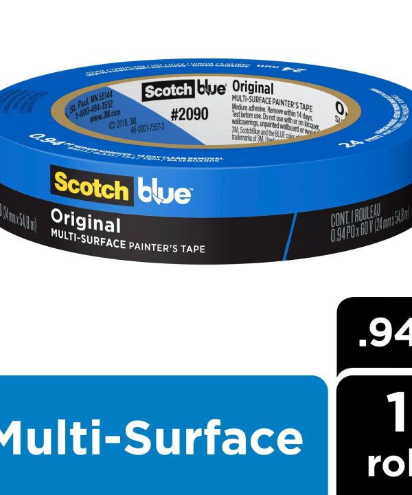 ScotchBlue Original Painter's Tape 2090-24EC, 0.94 in x 60 yd (24mm x54,8m) Stockist Online