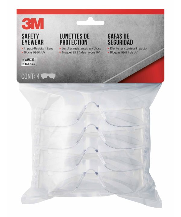 3M Safety Eyewear 90953H4-DC, Clear, Clear Lens, Anti-Scratch Really Cheap Shoes Online