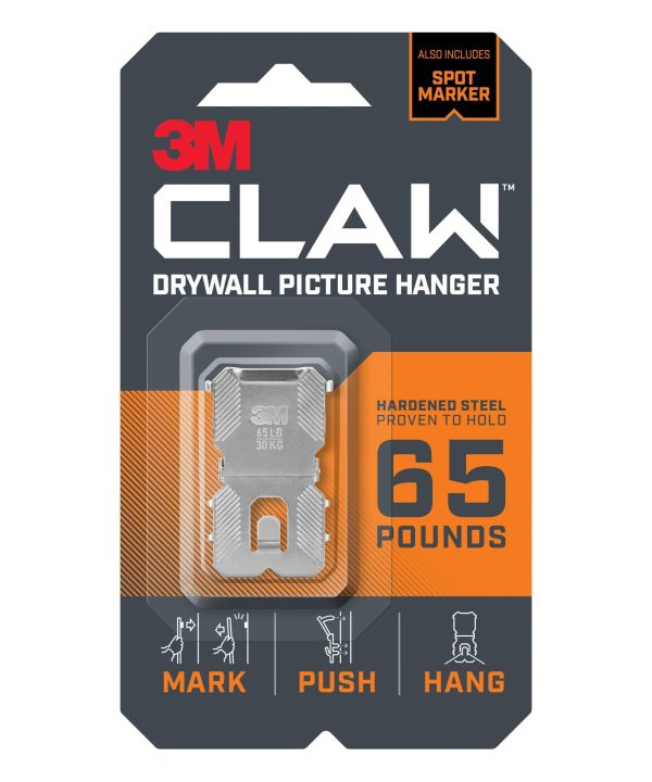 3M CLAW 65lb Drywall Picture Hanger with Spot Marker 3PH65M-1EF Outlet Store Online