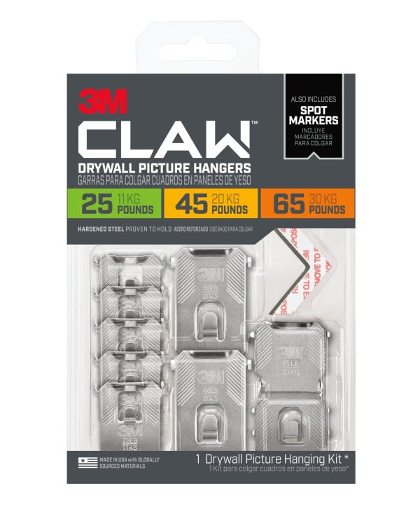 3M CLAW Drywall Picture Hangers with Temporary Spot Markers 3PHKITM-8ES Manchester Great Sale Cheap Pice