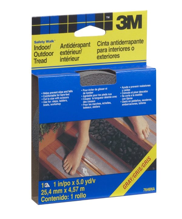 3M 7646 Safety-Walk Home And Recreation Tread, Gray, 1" x 180" Recommend