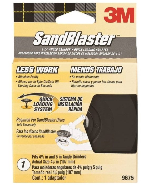 3M 9675 Sandblaster Angle Grinder Adapter, 4.5" Clearance With Mastercard