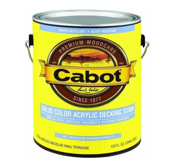 Cabot 01-1807 Solid Color Acrylic Decking Stain, 1 Gallon, Deep Base Visit Online