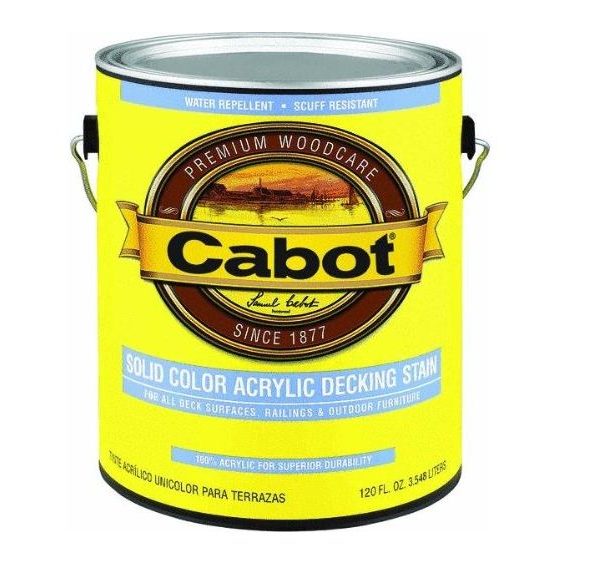 Cabot 01-1808 Solid Color Acrylic Decking Stain,  Medium Base, 1 Gallon Sale Cheap Pice
