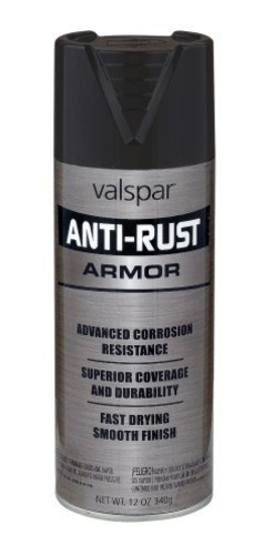 Valspar 044.0021942.076 Anti-Rust Armor Spray Paint, Semi Gloss, Black, 12 Oz Discount Tumblr
