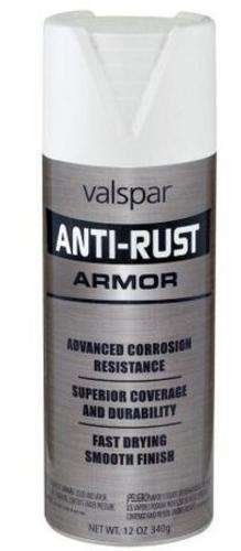 Valspar 044.0021921.076 Anti-Rust Armor Spray Paint, Flat White, 12 Oz. Discount Online Online