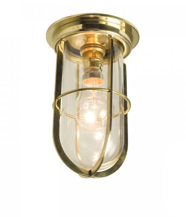 Ship's Well Glass Ceiling Light with Guard Lowest Pice