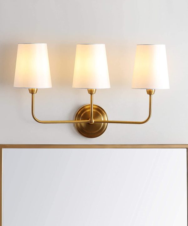 Safavieh SCN4016A Sawyer Brass Gold 3-Light Wall (LED Bulbs Included) Sconce KB1346-A5-B1-P2 Really Cheap Shoes Online