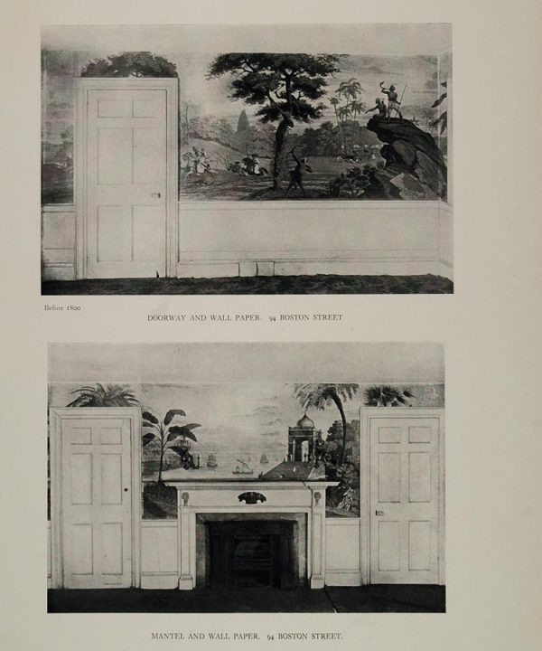 1911 Print Colonial House Interior Mantel Wallpaper MA ORIGINAL HISTORIC BAC1 Visa Payment