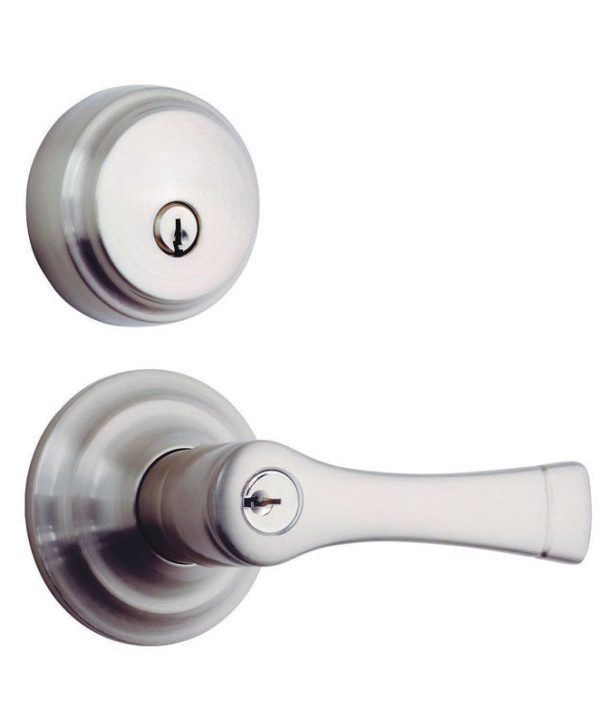 Brinks 23090-119 Single Cylinder Deadbolt & Entry Door Lever, Satin Nickel Discount Amazon