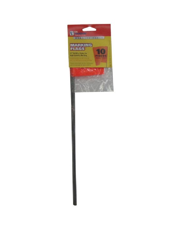 C.H. Hanson 15275 Plastic Marking Flag, Orange, 15" For Sale Online