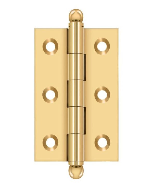 Deltana CH2517CR003 Cabinet Hinge With Ball Tip, PVD Polished Brass Outlet Best Seller