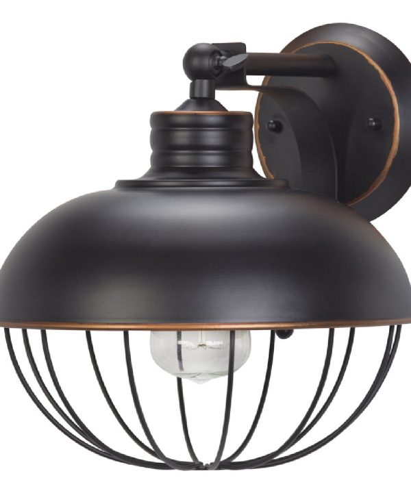 Globe Electric 65413 Elior Caged Wall Sconce Light, Oil Rubbed Bronze Low Pice Cheap Online