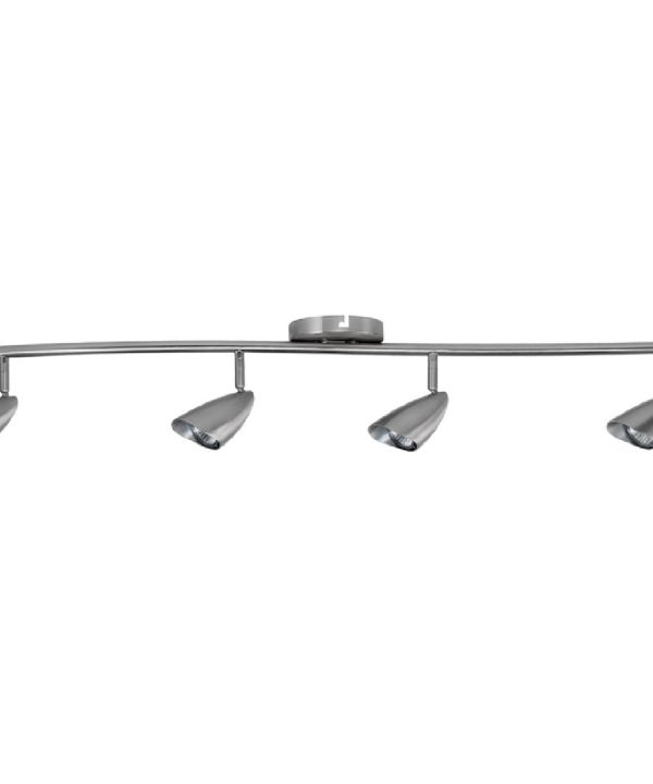 Globe Electric 59066 Grayson 4-Light S-Shape Track Lighting Kit, Brushed Nickel For Sale Free Shipping