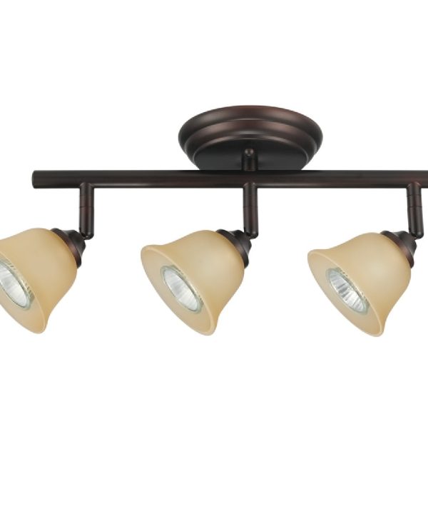Globe Electric 58922 Knox 3-Light Track Lighting Kit, Crimson Coffee Finish Cheapest Sale Online
