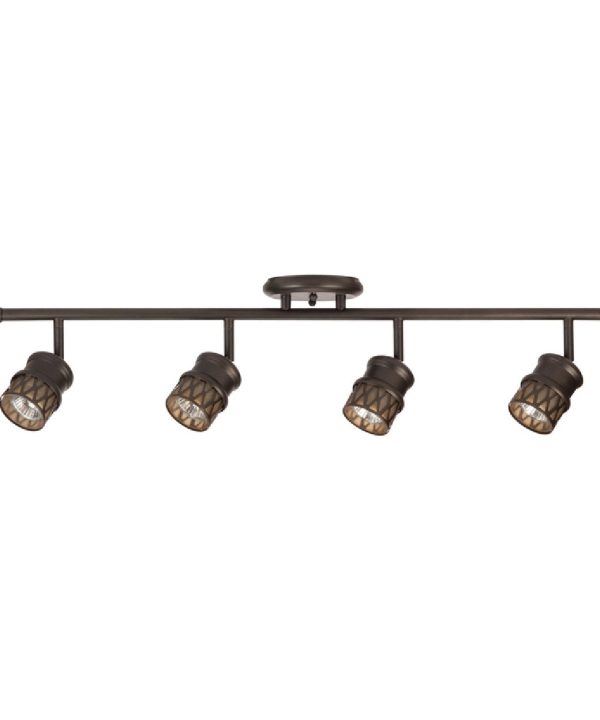 Globe Electric 59063 4-Light Adjustable Track Lighting Kit, Oil Rubbed Bronze Cheap Sale Outlet Store