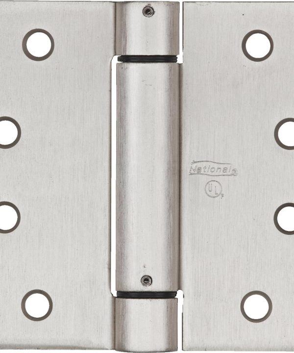 National 4 In. Satin Nickel 5/8 In. Radius Spring Door Hinge Outlet Reliable