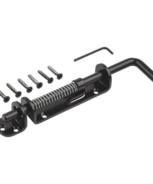 National Black Spring Loaded Heavy Duty Sliding Bolt Pay With Paypal Online