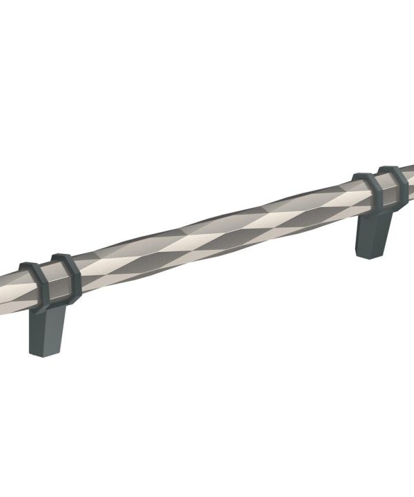 London 6-5/16 in (160 mm) Center-to-Center Polished Nickel/Black Bronze Cabinet Pull Clearance Affordable