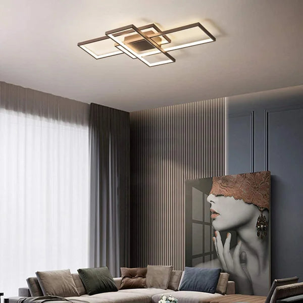 Lorinzo 3 - Light 35.4'' Unique/Statement Square / Rectangle LED Flush Mount Cheap Websites