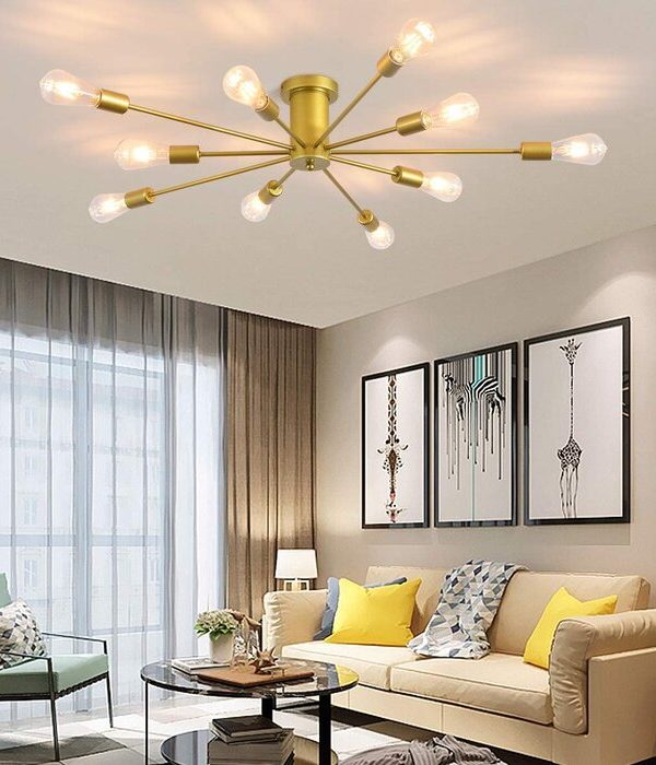 Lorise 10 - Light Dimmable Sputnik Sphere Chandelier Free Shipping Clearance Store
