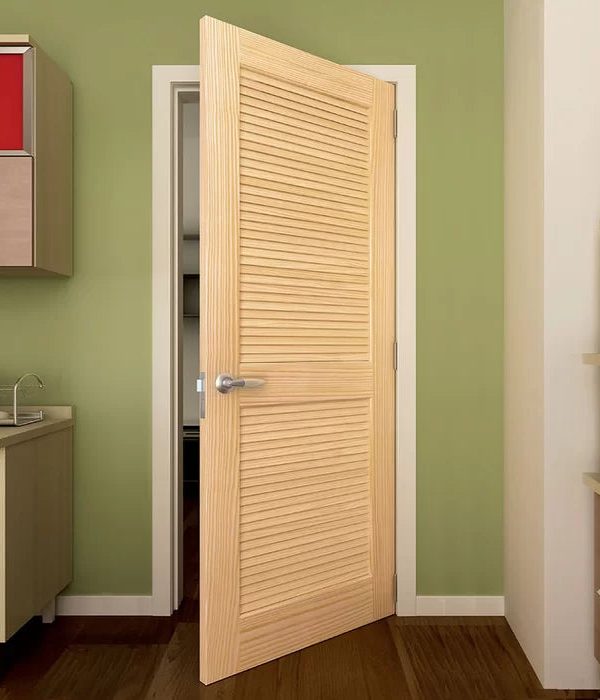 Louvered Solid Wood Unfinished Slab Standard Door, 30" x 80" 2025 Sale Online