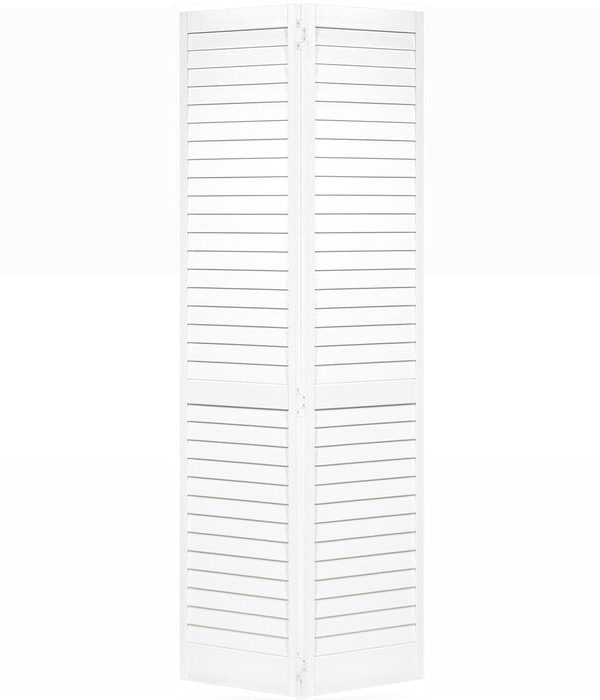 Louvered Wood Painted Plantation Bi-Fold Door LX4299 Choice For Sale