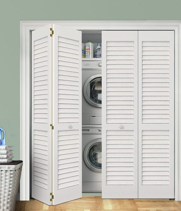 Louvered Wood Painted Plantation Bi-Fold Door Outlet Order