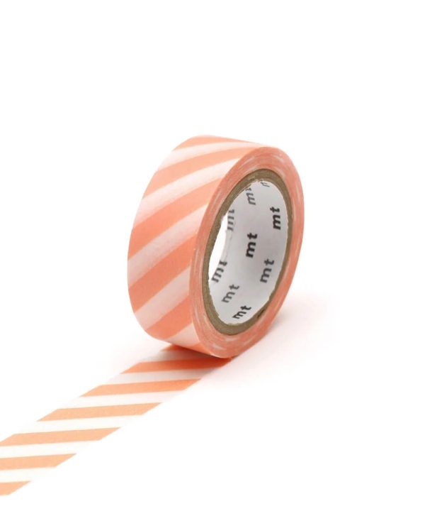 Stripe Salmon Pink 15mm Deco Series Washi Tape by MT Japan Looking For For Sale