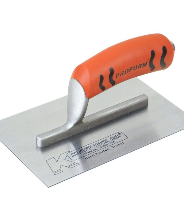 Kraft Tool PL408PF 8" x 5" Carbon Steel Midget Finishing Trowel with ProForm Handle Clearance Low Pice Fee Shipping