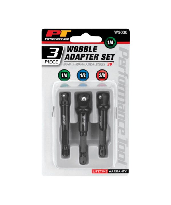 Performance Tool W9030 Wobble Adapter Set, Chrome Vanadium Steel, 3 Piece Excellent Online