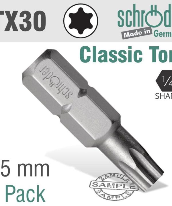 Torx Tx30 Classic Bit 25 Mm 2 Cd New For Sale