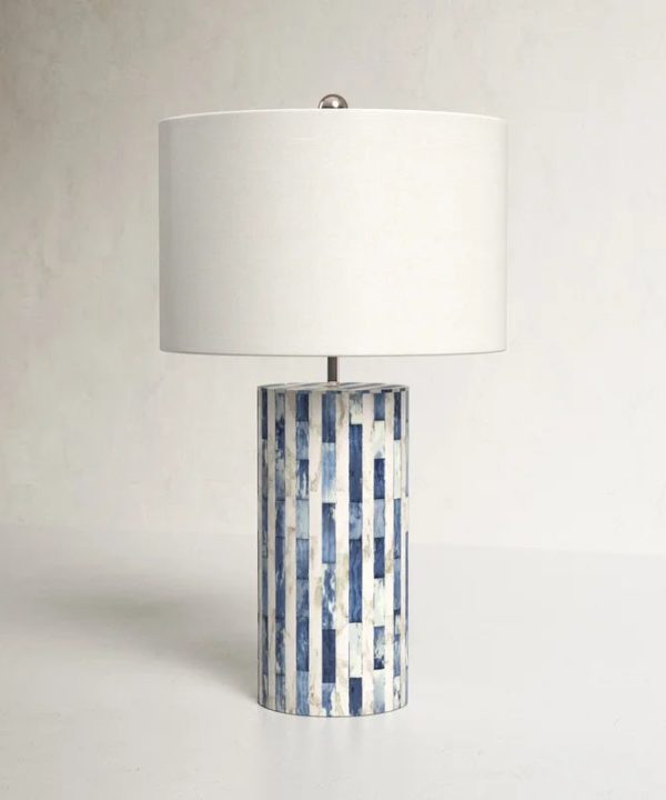 Sanford 26'' Blue/White Table Lamp Sale Online Online