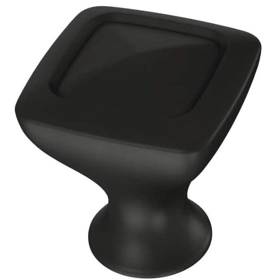 Iron Craft 1-1/8 in. (28 mm) Matte Black Rustic Square Cabinet Knob Comfortable Cheap Pice