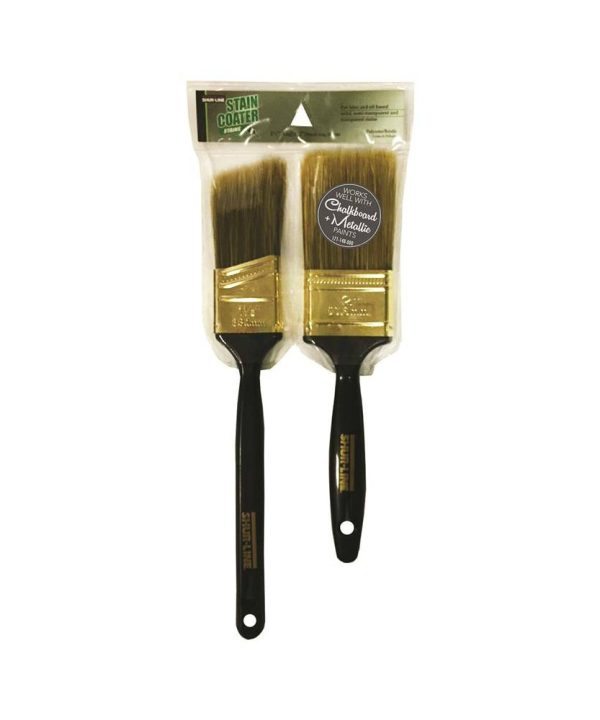 Shur-Line 70007M2PCA Stain Brush Set, Pack of 2 Big Discount Online