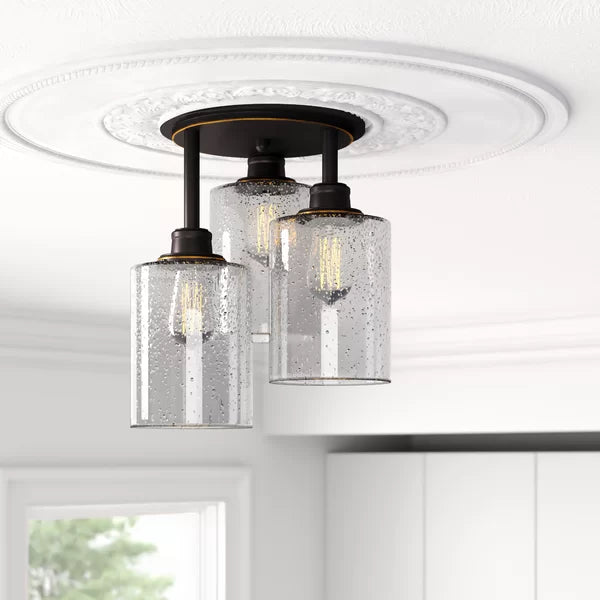 Tiarra 3 - Light 13'' Cluster Cylinder Semi Flush Mount Cheap For Cheap