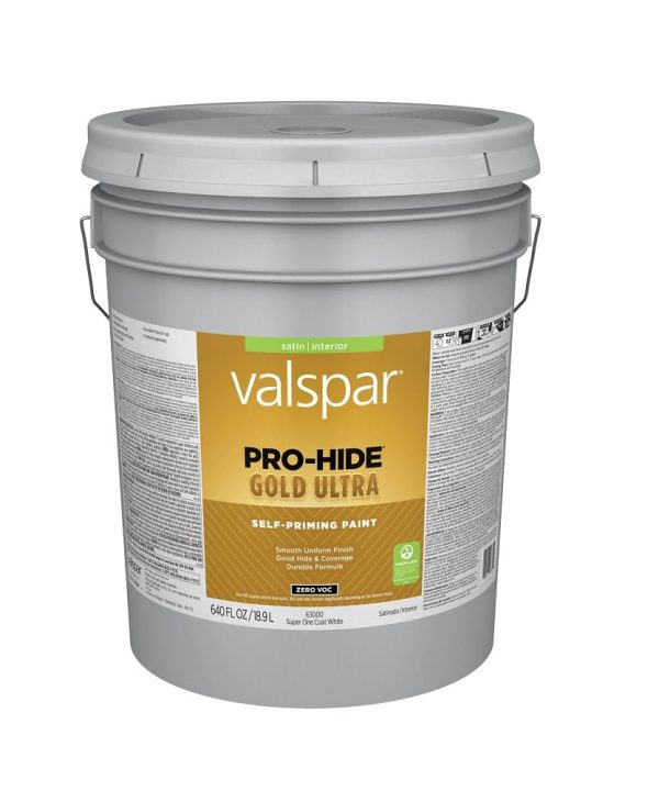 Valspar 028.0063000.008 Pro-Hide Gold Ultra Interior Self-Priming Paint, 5 Gallon Outlet Discount Sale