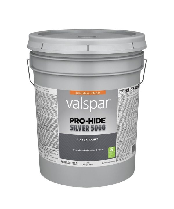 Valspar 028.0073007.008 Pro-Hide Silver 5000 Interior Latex Paint, 5 Gallon Stockist Online