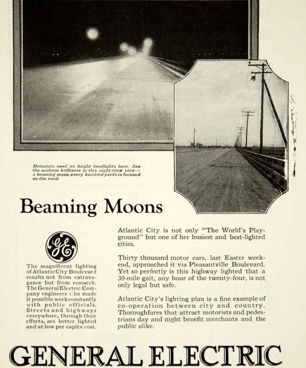 1926 Ad General Electric Street Lights Construction Atlantic City Vintage YRR2 Buy Cheap Cheap