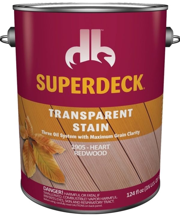 Superdeck DPI019054-16 Wood Stain, Heart Redwood, 1 Gallon Authentic