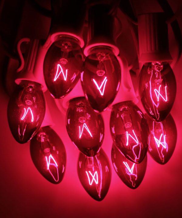 C7 Purple Extra Bright Glass Bulbs E12 Bases (25 Pack) Outlet For Sale