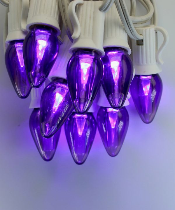 C7 Purple Smooth LED Bulbs E12 Bases (SMD) (25 Pack) Discount Reliable
