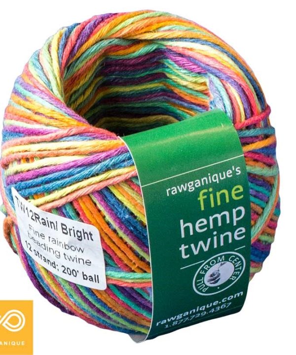 12-Strand Unwaxed Dyed Rainbow Hemp Twine Discount Wiki